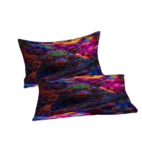 Housse de couette psychédélique 260x220 microfibre zip - 7