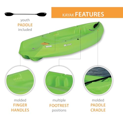 image for Lifetime 90153 Youth Wave Kayak with Paddle, 6 Feet (Green), 6- Feet