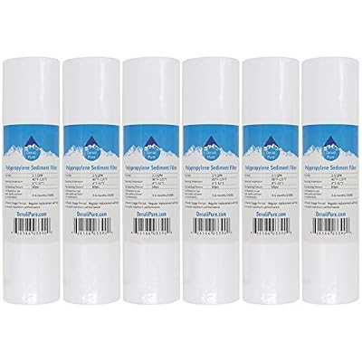 6-Pack Replacement for Expres Water RODI10M Polypropylene Sediment Filter - Universal 10-inch 5-Micron Cartridge Compatible with EXPRESS WATER 6-Stage RO DI System - Denali Pure Brand