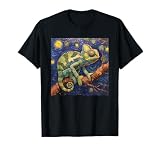 Chameleon Van Gogh Style Starry Night T-Shirt