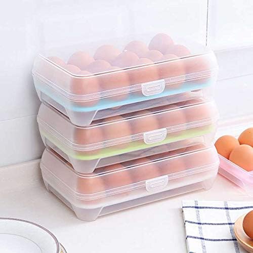 Egg Container 15 Cell Egg Portable Refrigerator Fresh Box Storage Container Case Bin Wild Storage Box Egg Crisper Kitchen (Color : D) (C)