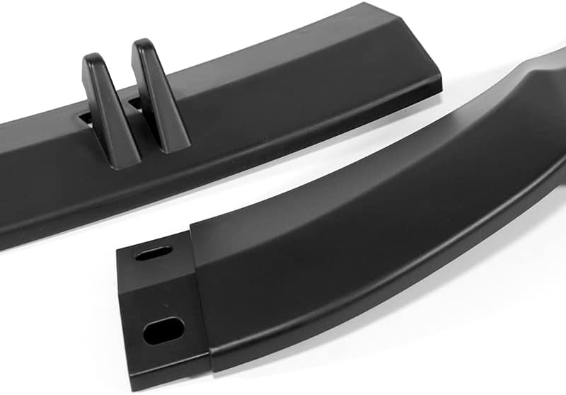 Stay-Tuned Unpainted Black ABS STP-Style Front Bumper Lip Spoiler Splitter Body Kit, Compatible with 2022-2024 Audi A3 / A3 Quattro Sedan, Car Exterior Accessory, Automotive Replacement Parts