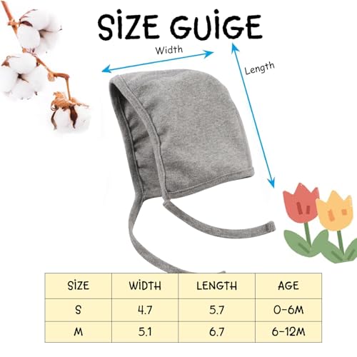Image of JANGANNSA Newborn Baby Hospital Hat Infant Set Head Cap Lovely Ears Belt Beanie 0-8Months