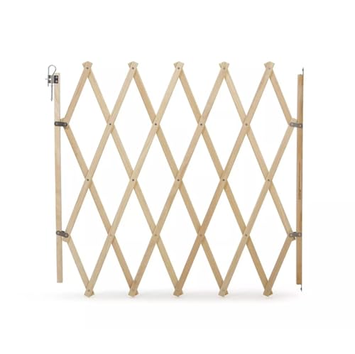 Bettacare Expandable Pet Barrier, 60cm - 108cm, Natural, Wood, Retractable Dog Safety Gate, Barrier for Puppy and Dog