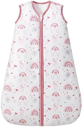 FIEMOL Baby Schlafsack 1,5 2,5 TOG, weicher Baumwoll-Schlafsack | Ganzjahres-Babyschlafsack für Neugeborene und Babys, 2-Wege-Reißverschluss, einfaches Windelwechseln