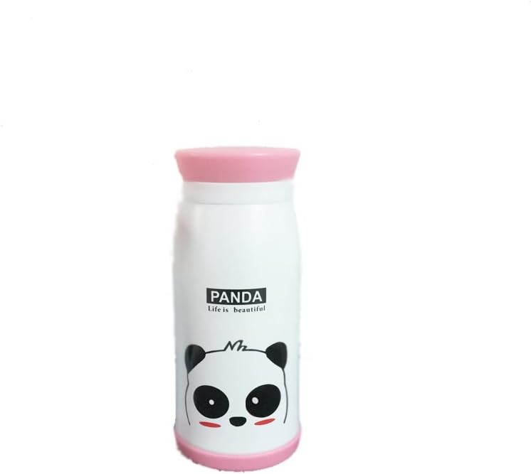 Stainless Steel Cute Cartoon Animal Thermos Travel Off WHITE-6.6inches