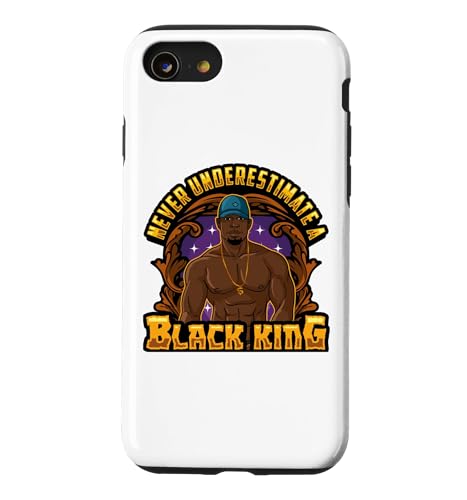 ���̓� Juneteenth Never Underestimate A Black King Bruh �X�}�z�P�[�X iPhone SE (2020) / 7 / 8 �p