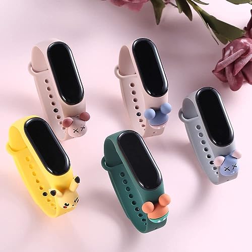 Image of Digital Dial Waterproof Stylish & Fashionable Wrist Smart Watch LED Band for Kids, Colorful Cartoon for Boys & Girls (Removable silicon strap)