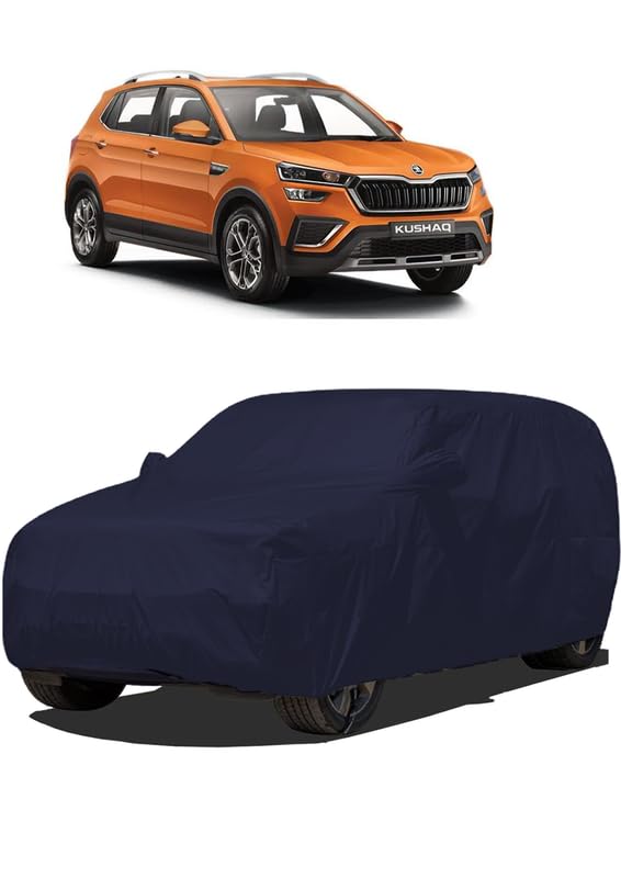 Image of J S R Waterproof Body CAR Cover for Skoda KUSHAQ (Skoda KUSHAQ CAR Cover | KUSHAQ CAR Cover | KUSHAQ CAR Cover Waterproof | CAR Cover for KUSHAQ)