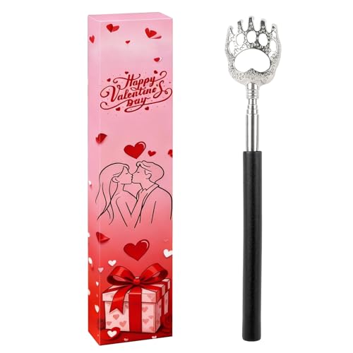 Image of WOVTE Extendable Back Scratcher for Men Women with Valentine's Day Packaging, Perfect Valentines Day Gifts for Her, Him, Boyfriend, Girlfriend, Husband, Wife, Daughter, Friends, Teachers, Family