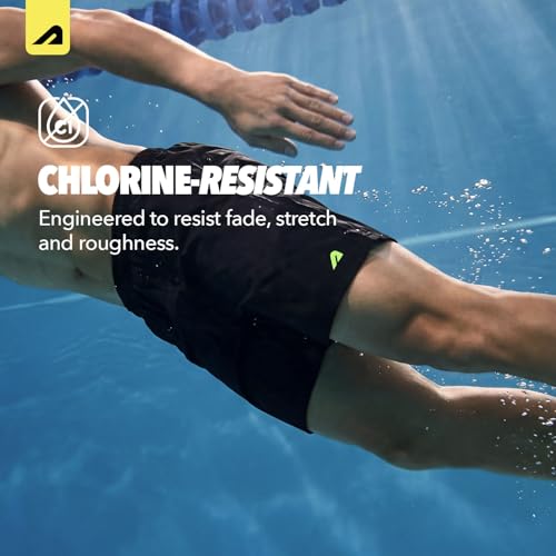 Image of Boldfit Swimming Shorts for Men Stretchable Fit Swimming Trunks, Adjustable Quick-Drying Swim Shorts, Breathable Swimwear - Black(S)