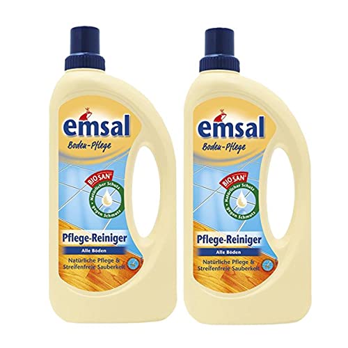 2x emsal Boden-Pflege Pflege Reiniger 1 Liter mit Biosan - Natürliche Pflege