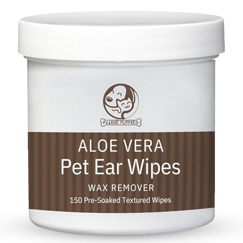 Foodie Puppies Anti-Bacterial Pet Ear Wipes 150 Pieces for Dogs, Cats and Other Small Animals | Daily Care Ear Wipes Suitable for Cleaning Stains, Ear Debris, Wax, Odor, Dirt (Ear Wipes)