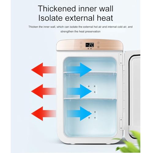 Mini Fridge, Portable Cooler and Warmer Personal Refrigerator 25 Liter Capacity with 12V DC & 220V AC for Skin Care, Cosmetics, Beverage, Food, Bedroom, Office, Car