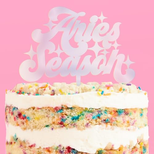xo, Fetti Aries Season Birthday Cake Topper - 5" | Zodiac Aries, Horoscope, Astrology Bday Party Gift, Cake Decoration Supplies