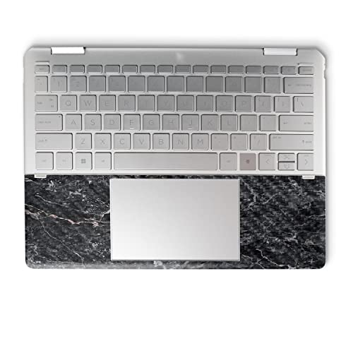 Image of MightySkins Carbon Fiber Skin Compatible with HP Spectre x360 14 inch (2022) Full Wrap Kit - Onyx Marble | Protective, Durable Textured Carbon Fiber Finish | Easy to Apply | Made in The USA