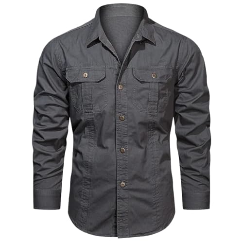 Camisa táctica militar de manga larga para hombre perfecta para excursiones y fines de semana