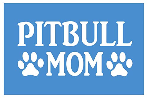 Pitbull Mom stickerH333 28 inch wide vinyl pit bull american bully tri