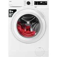 AEG 5000 Series Washing Machine 9kg LFX50942B, Front Loading Full Size, 9kg, 1400 rpm, AntiAllergy Program, Quick Wash, TimeSave to Adjust Washing Cycles, Class A, White