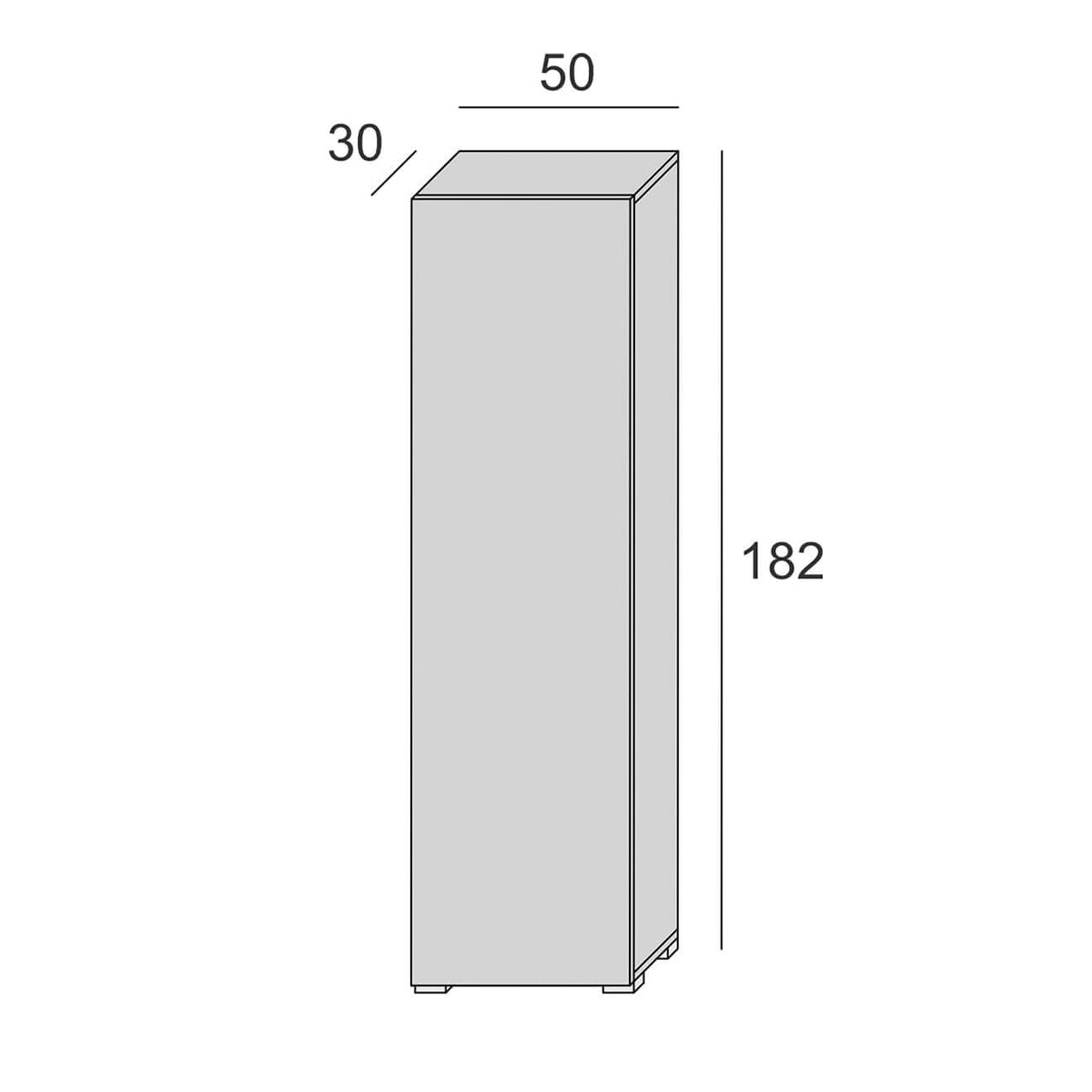 Yellowshop - Armadio Colonna Multiuso Salvaspazio con 7 Ripiani regolabili – Mobile Alto a 1 Anta per Cucina, Bagno, Ingresso o Lavanderia – Made in Italy diversi colori (Bianco)