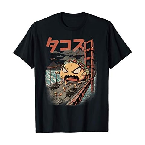 Giant Taco Monster Kaiju Mexican Food Kawaii Anime Taco T-Shirt Cover