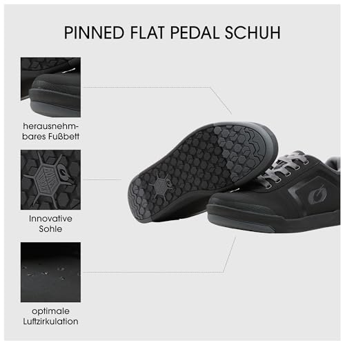 O'neal | Scarpe Da Mountain Bike | Mtb Mx | Vegan | Equilibrio Tra Grip E Riposizionamento Del Piede | Scarpa V.22 Con Pedale Piatto A Spillo | Adulto | Nero Grigio | 45 - 4