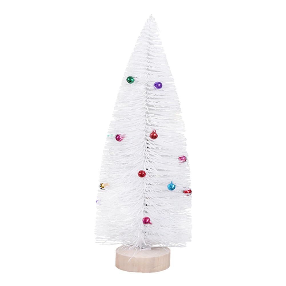 5 mini albero di Natale artificiale, piccolo abete in miniatura, albero di Natale in miniatura, albero di Natale in cedro, mini albero di Natale artificiale con neve per decorazioni natalizie