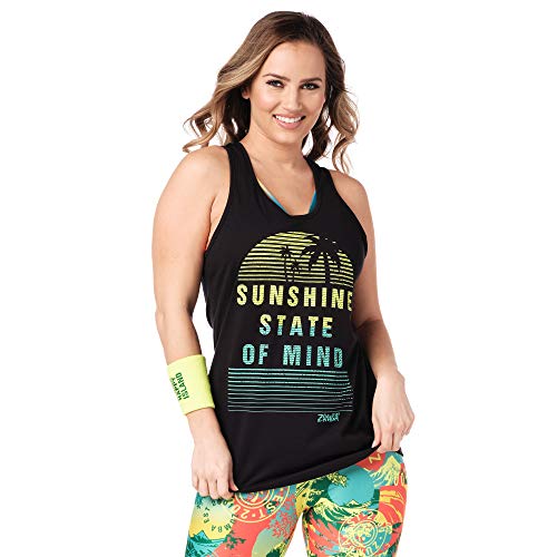 Zumba Fitness® Z1T02115 Tanque Suelto Negro, Bold Black A, X-Large para Mujer