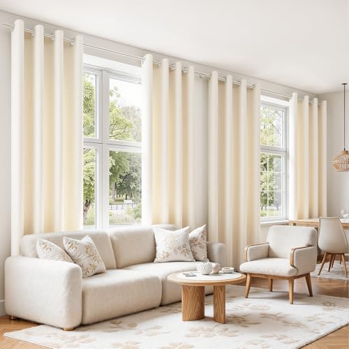 MRTREES Gardinen Blickdicht mit Ösen Wohnzimmer Modern 2er Set, Blickdichte Vorhänge Schlafzimmer 225 cm Lang 140 cm Breit… – Ansicht 6