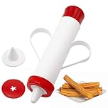 Churrera para Hacer Churros, Maquina para Hacer Churros, Churrera Decoradora para Hacer Varias Formas Diferentes - Rojo y Blanco 25cm