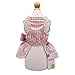 Fitwarm Fancy Embroidery Dog Dresses Pet Clothes Puppy Outfit Doggie Prom Dress Cat Apparel Party Gown Pink Medium