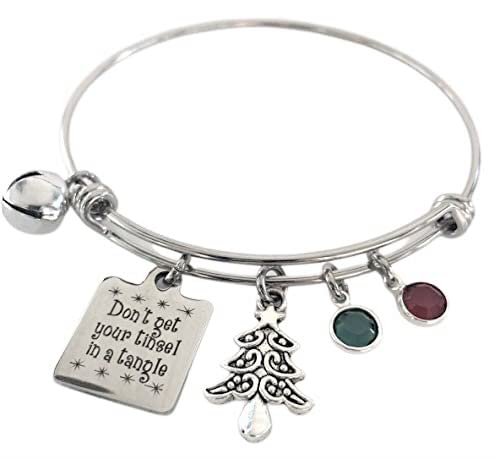 Don't Get Your Tinsel In A Tangle Holiday Expandable Charm Bracelet For Christmas #TOP6