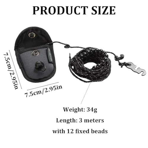 Camping Clothesline Portable Clothes Line Travel Washing Line Non Slip Clothesline Camping Washing Line Lightweight Clothes Line for Laundry Motorhome Garden Camping - Image 2