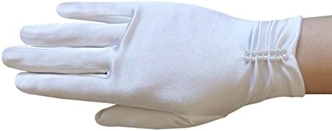 ZaZa Bridal Gants extensibles en dentelle florale pour fille avec
