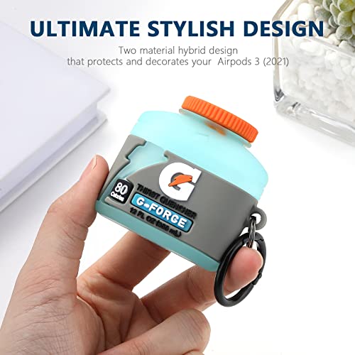 Ejmm For Airpods 3Rd Generation Case, Cute Cartoon Character Airpod Case Cover For Airpods 3Rd Generation, Unique Design Funny Fun Kawaii 3D Case For Women Men,Drinking Blue #TOP4