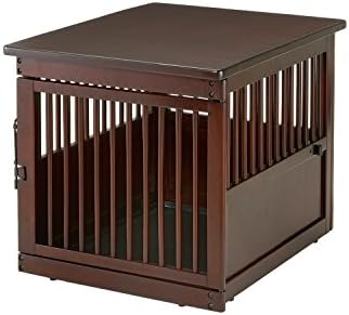 Richell Wooden End Table Crate, Medium, Dark Brown