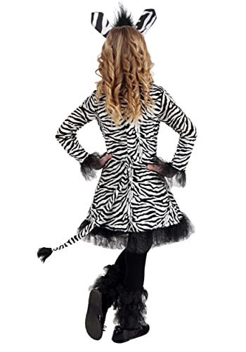 Disfraz completo de cebra para niñas talla Large miniatura 2