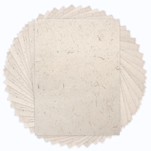 Benvo 50 Sheets A4 Natural Mulberry Paper Visible Leaves Fiber
