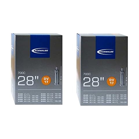 Schwalbe DV17 Innenschlauch, Schwarz, 71,2 cm (28 Zoll), 2er Set Cover