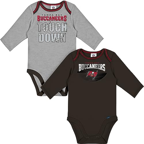 Image of Gerber Baby NFL Team 2 Pack Long Sleeve Onesie Bodysuit