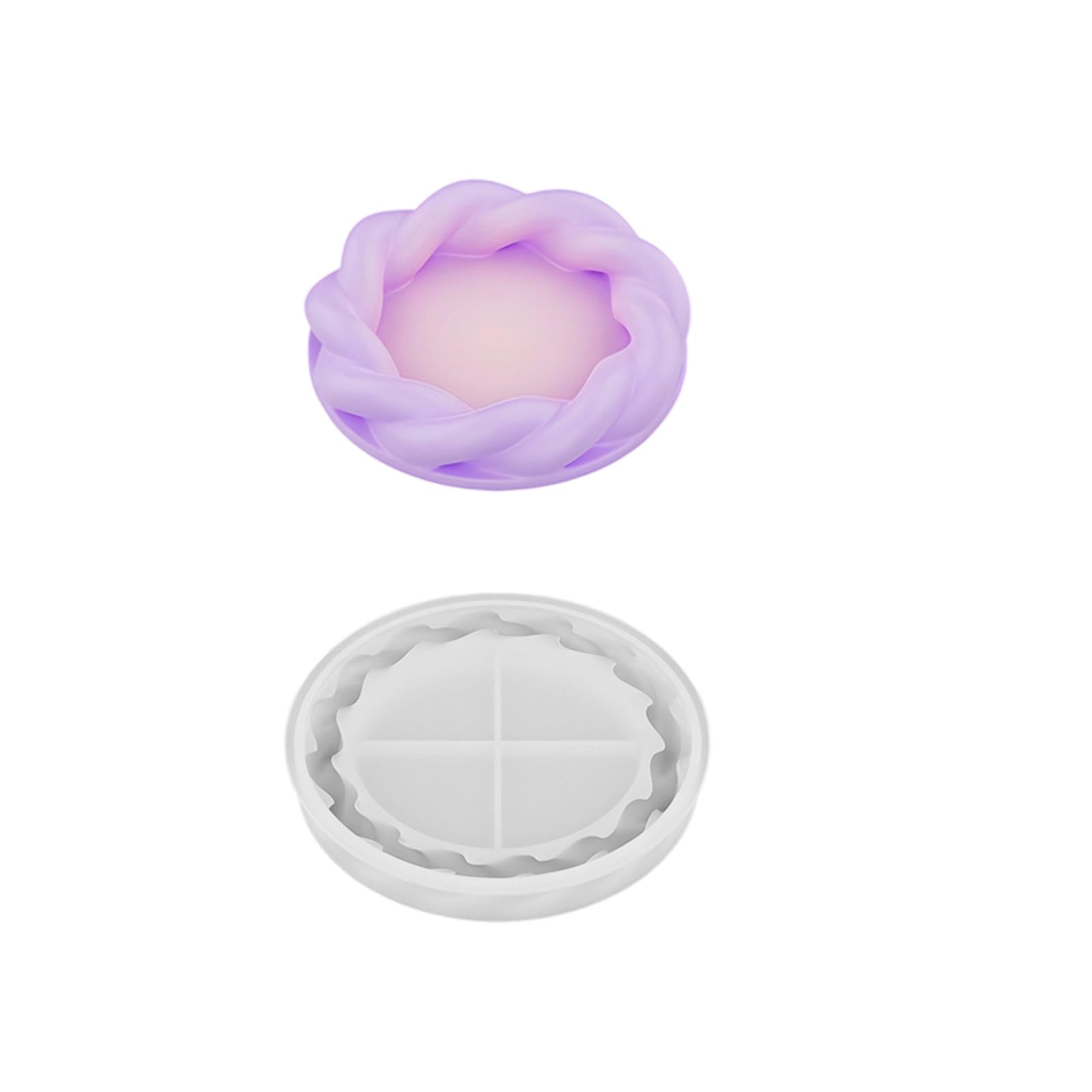 Jazuaiao Twist Plate Tray Craft of Safe Flexible Silicone Suitable Accessory for Cafes Family Event and Catering Services Twist Plate Silicone