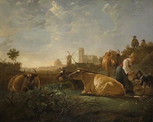 Tableau toile Aelbert Cuyp grand dort affiche decoration