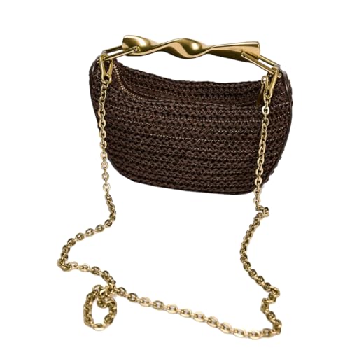 JYG Handmade Straw Crossbody Bags for Women Mini Summer Satchel Purse Fashion Woven Shoulder Handbags with 2 Straps4