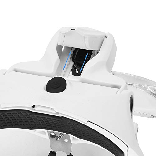 5 Lentes Lupa com 2 Luzes LED E Óculos de Carregamento USB Ferramenta de Ampliação Recarregável Lent