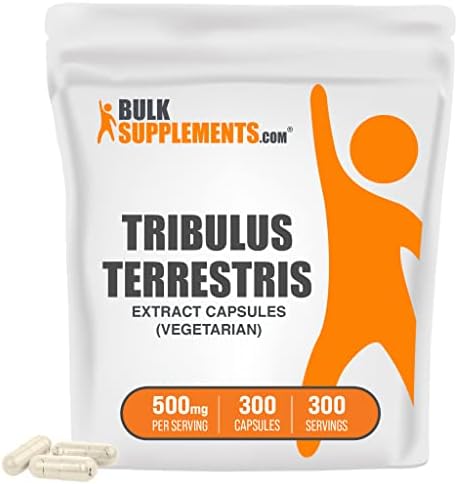 BulkSupplements.com Tribulus Terrestris Extract Capsules - Herbal Supplements, Tribulus Terrestris Supplements - 1 Tribulus Terretris Capsules per Serving, Gluten Free (300 Veg Capsules)