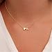 Produktbild Jovono Fashion Halskette Buchstabe S Liebhaber Anhänger Schmuck Kette für Frauen und Mädchen (Gold)