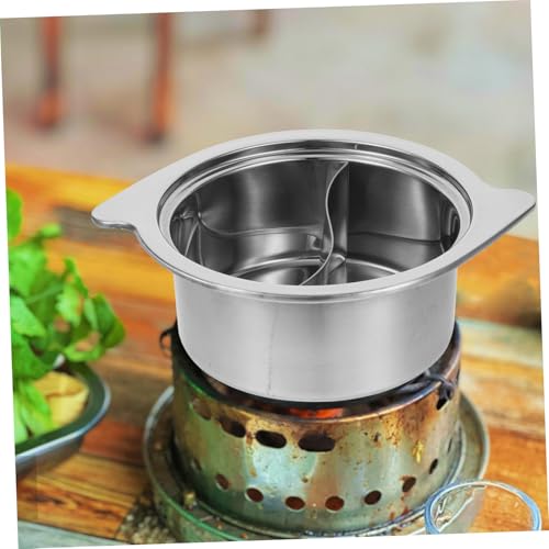 Pot de cuisson multifonction en acier inoxydable pour hotpot deux compartiments - 5