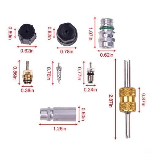 Kit portátil para reparación de válvulas de aire acondicionado miniatura 6