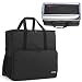 Curmio Desktop Computer Tower and Monitor Carrying Case,Travel Tote Bag for PC Chassis, Monitor, Keyboard, Cable and Mouse, Earphone, Bag Only, Black