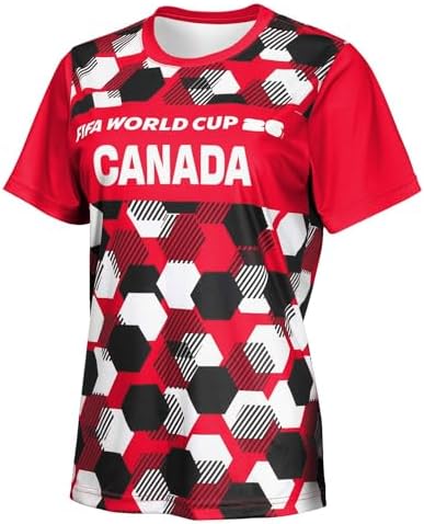 FIFA World Cup 2026 Women's Official Country Short Sleeve Performance Jersey, Canada, Small - 1